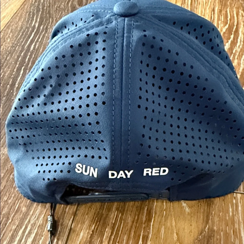 Navy Blue Sun Day Red Cap - Picture 4 of 5